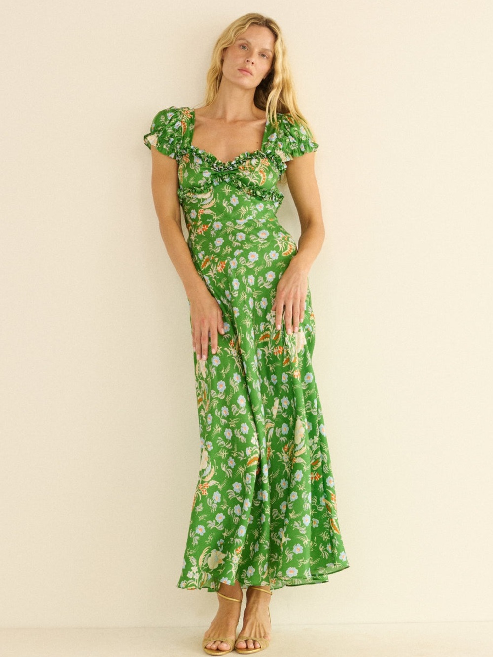 Doen Valerine Dress in Emerald Hollyhock Hills